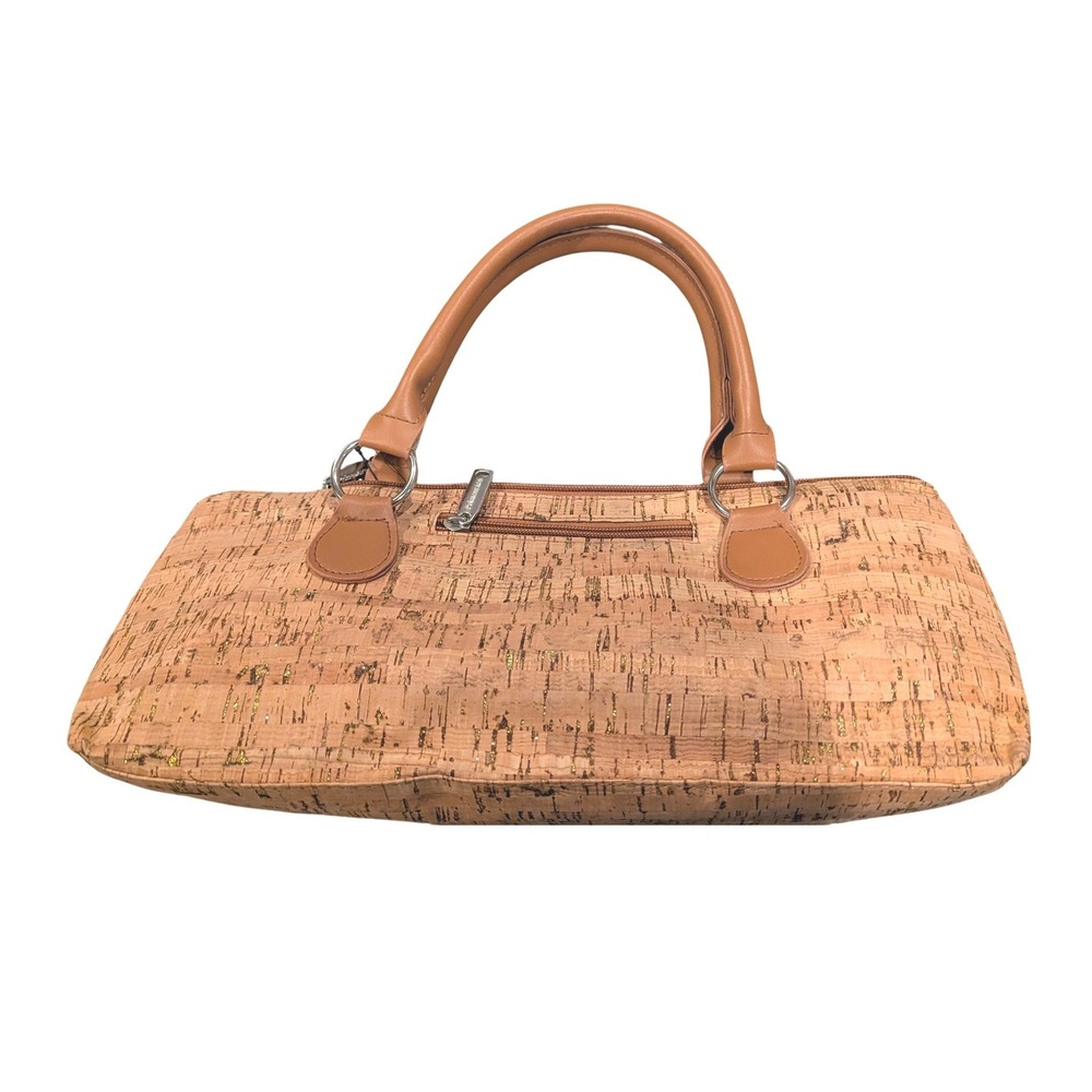Prima Cork Insulated Wine Bottle Carrier Gold Fleck Cork Wine Tote Bag